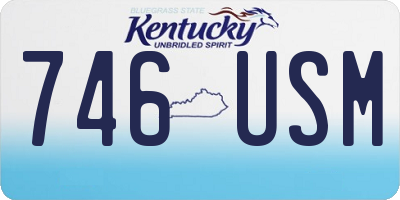 KY license plate 746USM