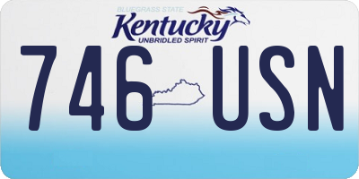KY license plate 746USN