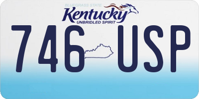 KY license plate 746USP