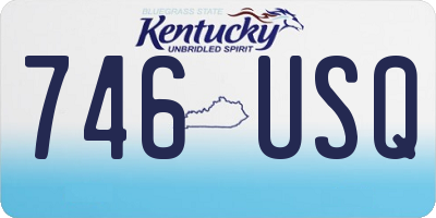 KY license plate 746USQ