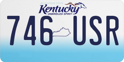 KY license plate 746USR