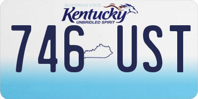 KY license plate 746UST