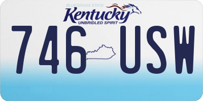 KY license plate 746USW