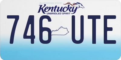 KY license plate 746UTE