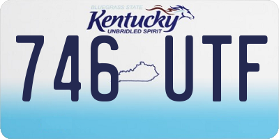 KY license plate 746UTF