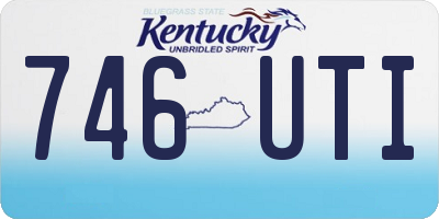 KY license plate 746UTI