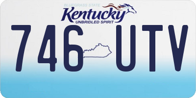 KY license plate 746UTV