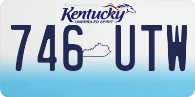 KY license plate 746UTW