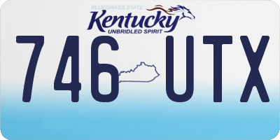 KY license plate 746UTX