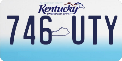 KY license plate 746UTY