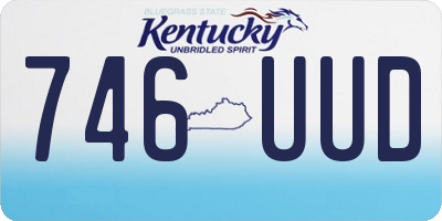 KY license plate 746UUD
