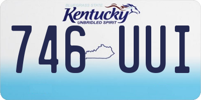 KY license plate 746UUI
