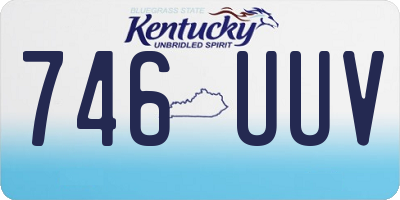 KY license plate 746UUV