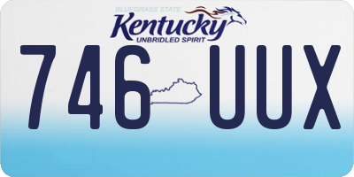 KY license plate 746UUX