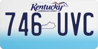 KY license plate 746UVC