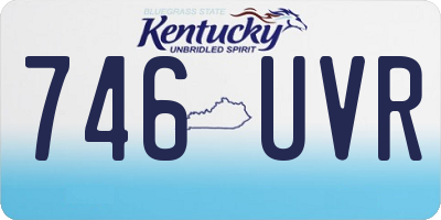 KY license plate 746UVR