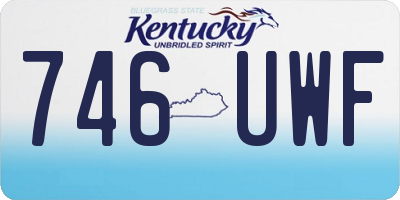 KY license plate 746UWF