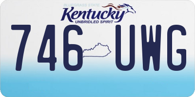 KY license plate 746UWG