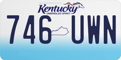 KY license plate 746UWN