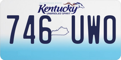 KY license plate 746UWO
