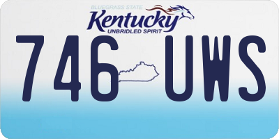 KY license plate 746UWS