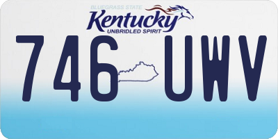 KY license plate 746UWV
