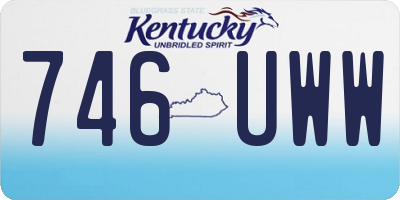 KY license plate 746UWW