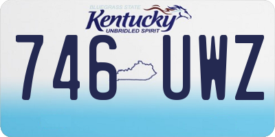 KY license plate 746UWZ