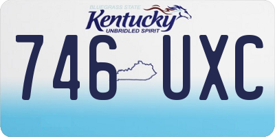 KY license plate 746UXC