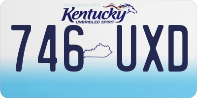 KY license plate 746UXD
