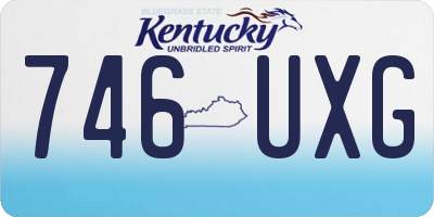 KY license plate 746UXG