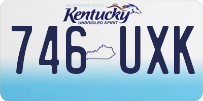KY license plate 746UXK