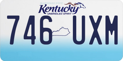 KY license plate 746UXM