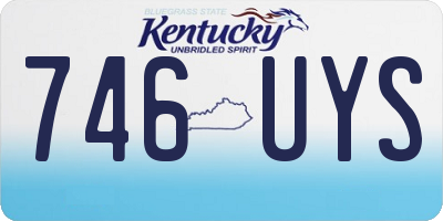 KY license plate 746UYS