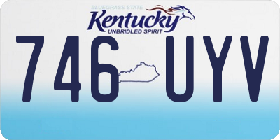 KY license plate 746UYV