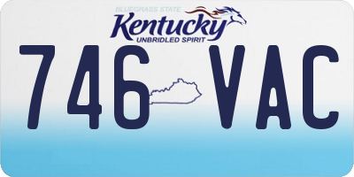KY license plate 746VAC