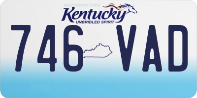 KY license plate 746VAD