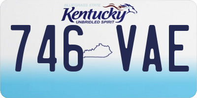 KY license plate 746VAE