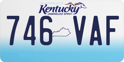 KY license plate 746VAF