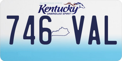 KY license plate 746VAL