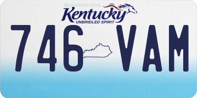 KY license plate 746VAM