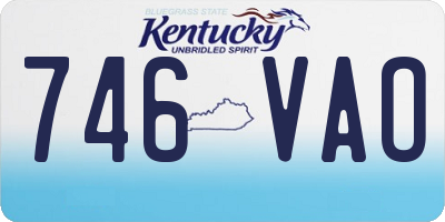 KY license plate 746VAO