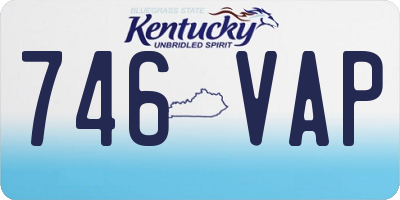 KY license plate 746VAP