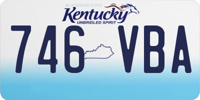 KY license plate 746VBA
