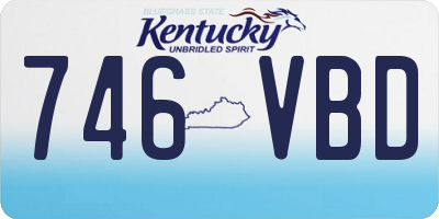 KY license plate 746VBD