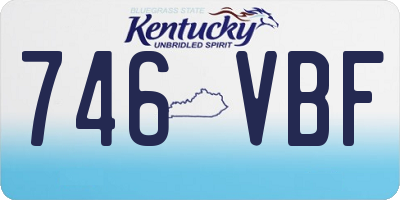 KY license plate 746VBF