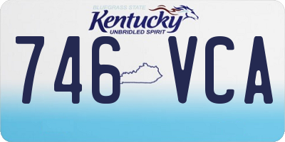 KY license plate 746VCA