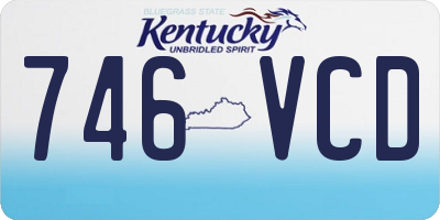 KY license plate 746VCD