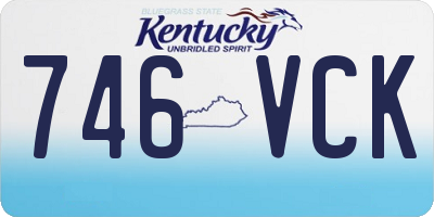 KY license plate 746VCK