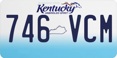 KY license plate 746VCM
